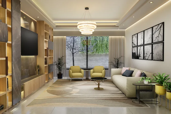 I will do interior design, 3d architectural design, exterior rendering, 3d floor plan